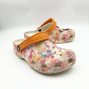 Crocs Orange Pink Sherbet Multicolored Slip On Rubber Clogs Gidgets Kids 2